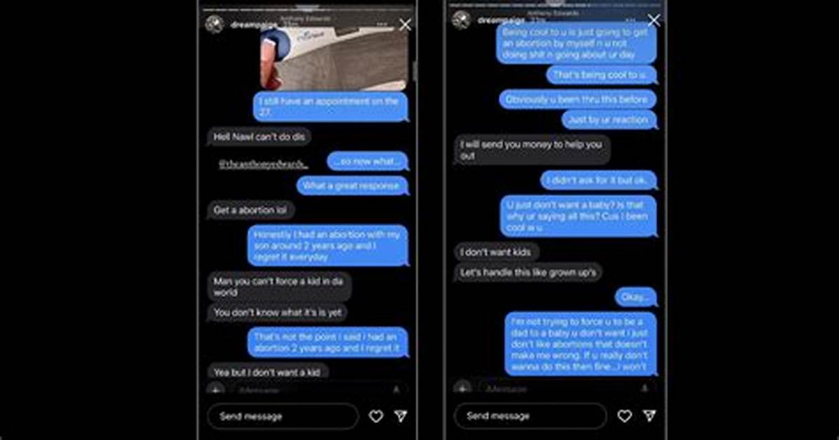 Ig Model Dream Paige Claims Anthony Edwards Got Her Pregnant and Offered to Pay for Her Abortion