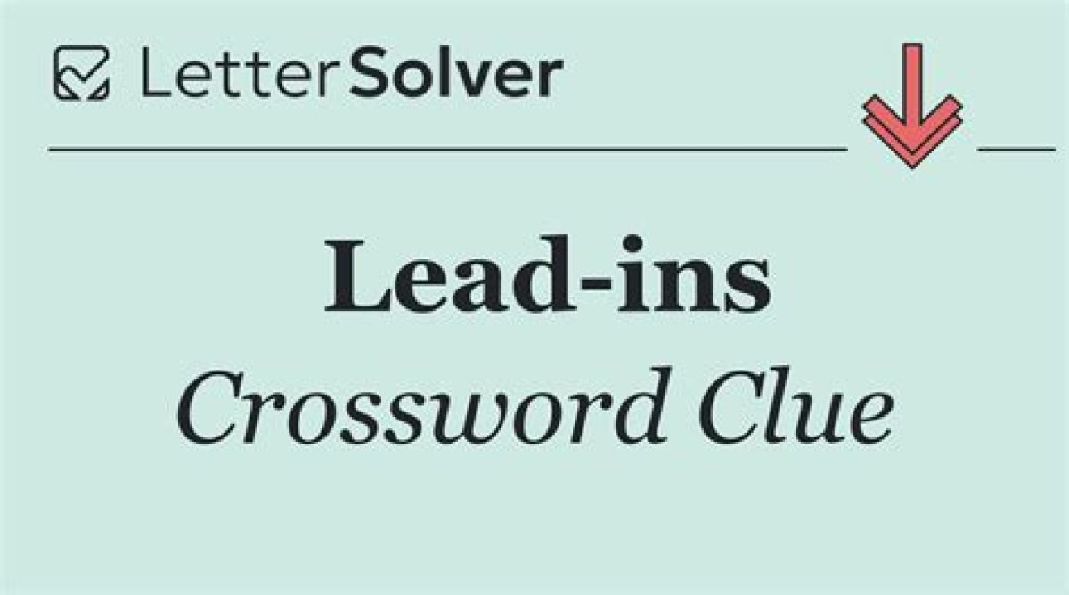 In the Lead Crossword Clue Thomas Joseph 1 Answer with 5 Letters