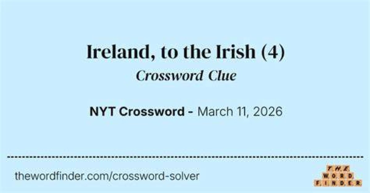 Ireland, to the Irish Crossword Clue Daily Themed Answer with 4 Letters