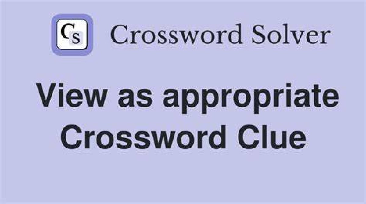 La Times Is Appropriate Crossword Clue