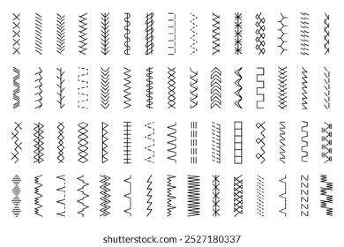 Lines of Stitches on Clothing