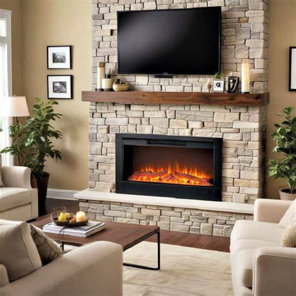 Living Room Electric Fireplace Ideas?