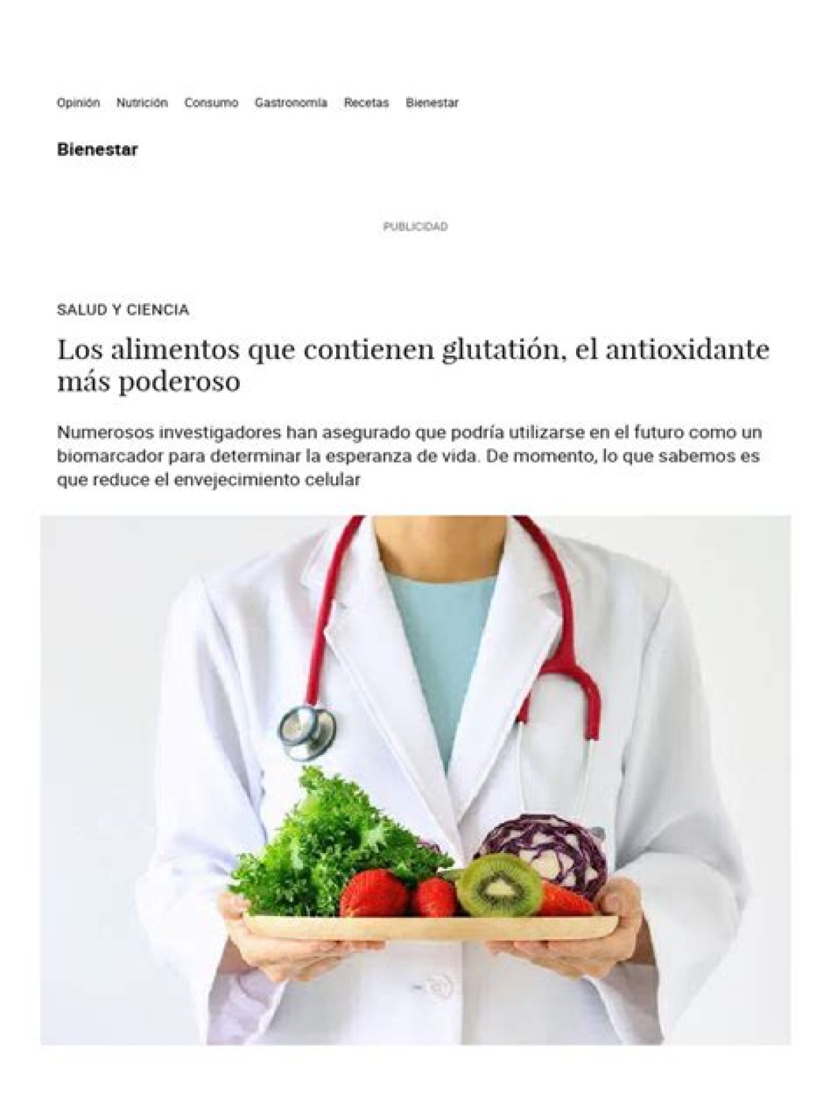 Los Alimentos Que Contienen Glutatión, El Antioxidante Más Poderoso
