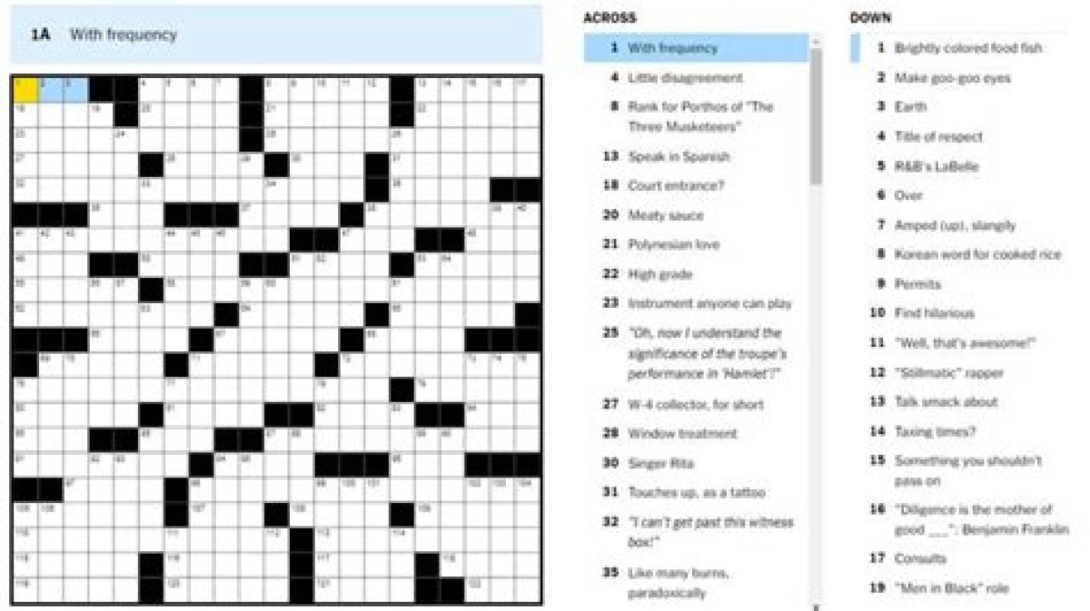 Many Times Crossword Clue Nyt