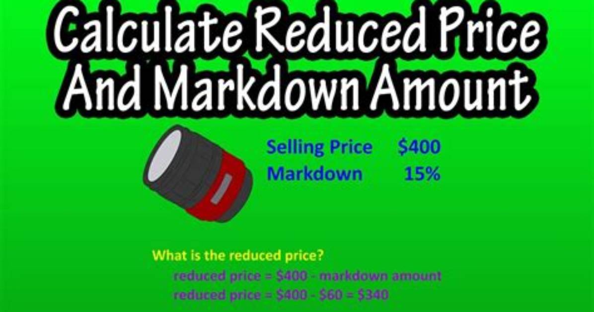 Marked Down in Price: 2 Wds.