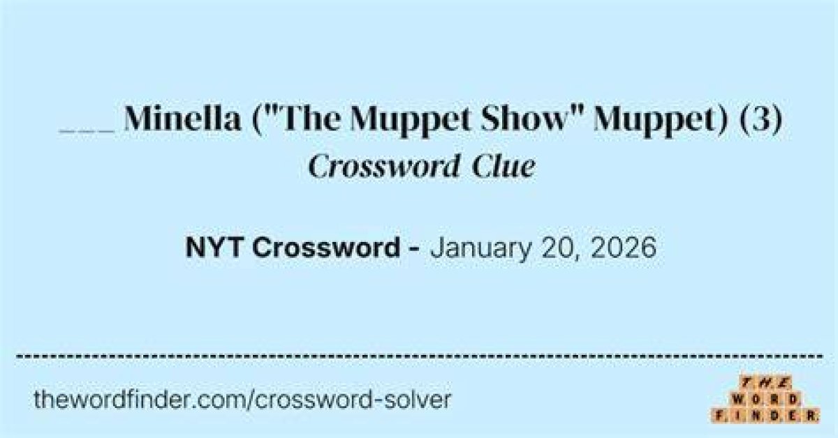 Minella: Vest-Wearing Muppet Chimpanzee Crossword Clue La Times