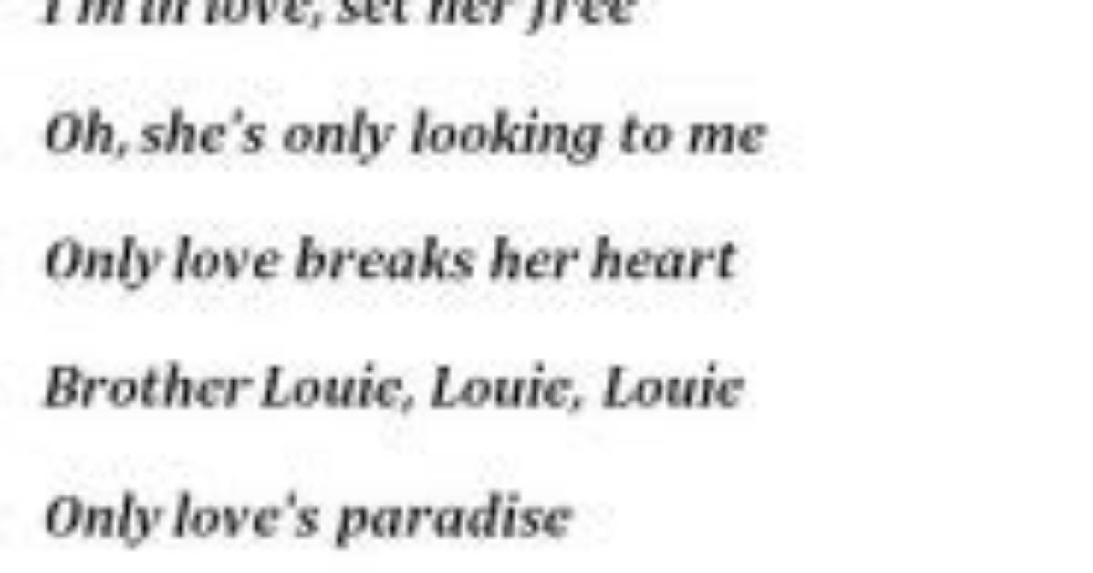 Modern Talking’s “Brother Louie” Lyrics Meaning