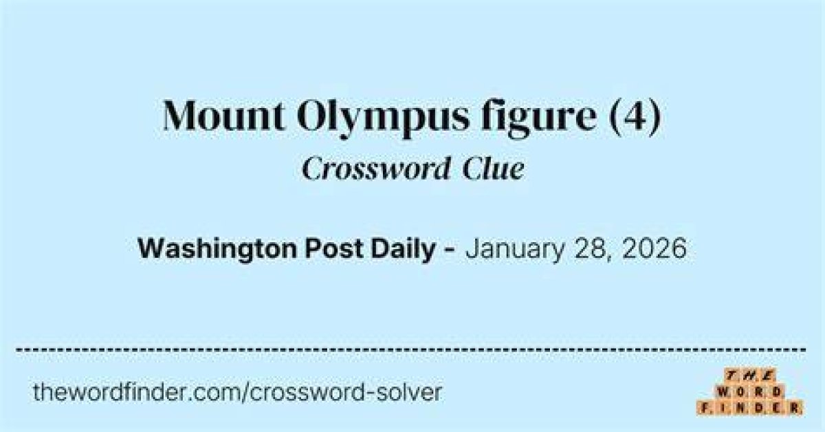 Mount Olympus Figures Nyt Crossword Clue