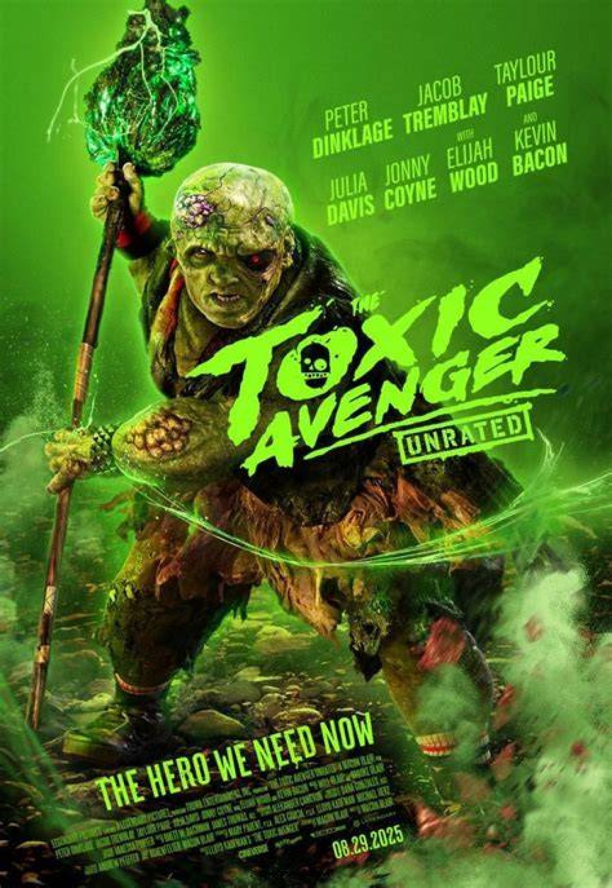 New the Toxic Avenger Photos Offer First Looks at Elijah Wood, Kevin Bacon, and More
