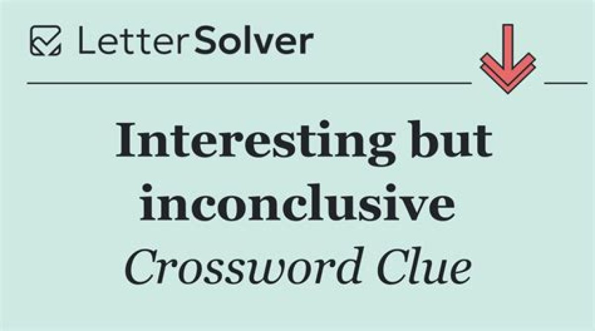 Newsday Inconclusive Contest Crossword Clue Answers with 4 Letters