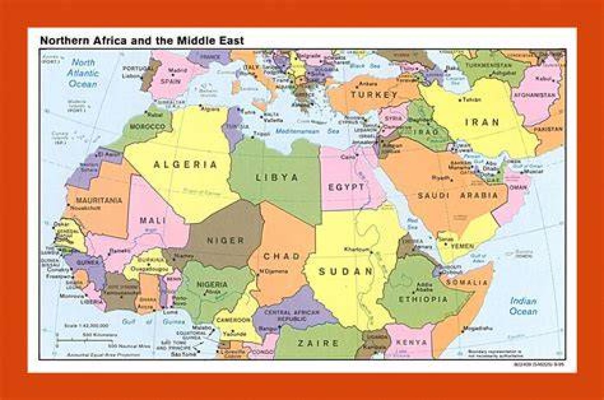 North Africa and the Middle East — Printable Worksheet