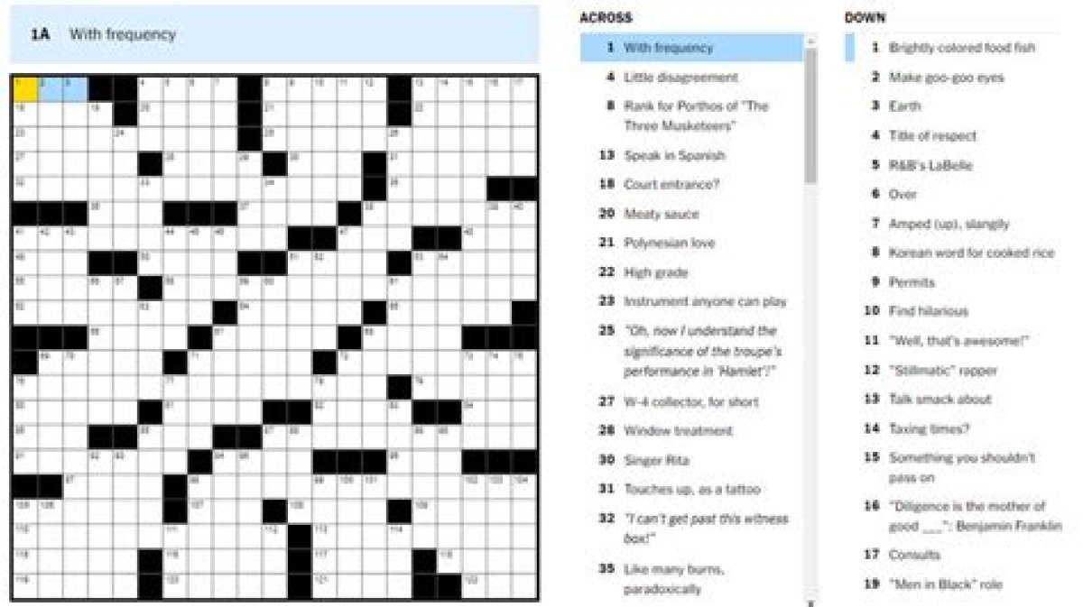 Nyt Crossword Answers for May 20 2023
