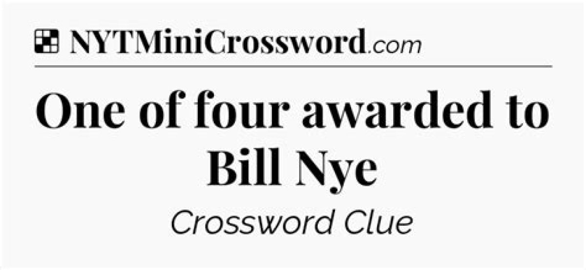 Nyt Unpopular Bill Crossword Clue
