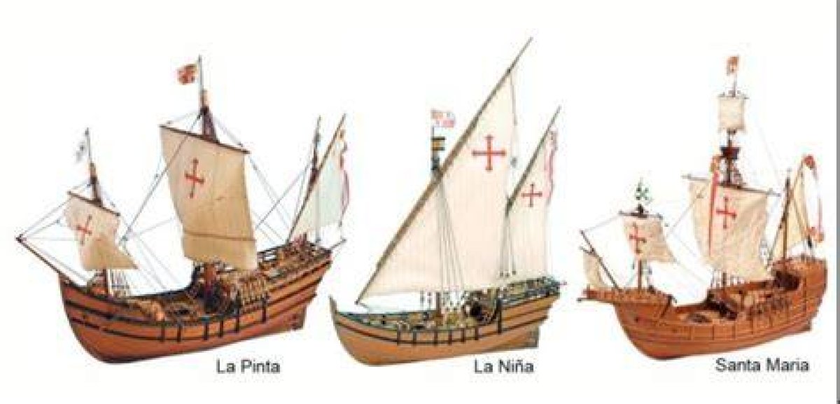 ___ Pinta and Santa Maria (Columbus's Ships)