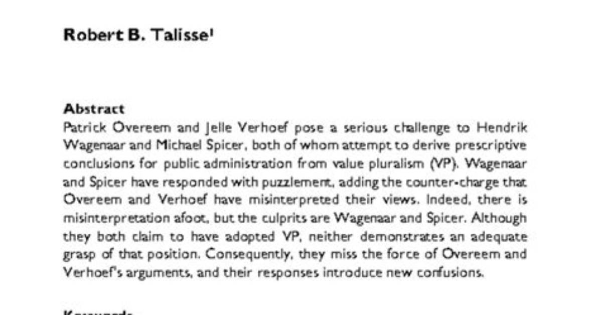 Pluralism Commentary