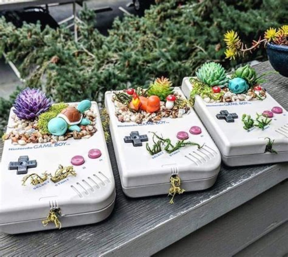 Pokemon Planters Made from Vintage Game Boy Consoles Takes Creativity to New Levels