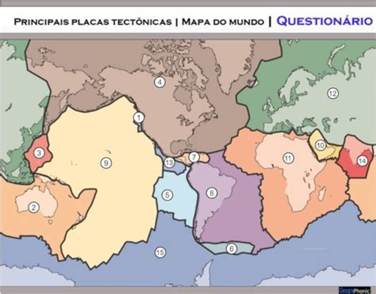 Principais Placas Tectônicas | Mapa Do Mundo