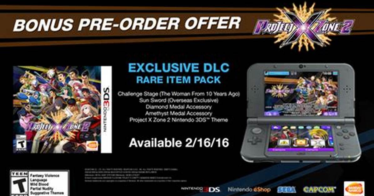 Project X Zone 2 Gets Pre-Order Exclusive Dlc in North America