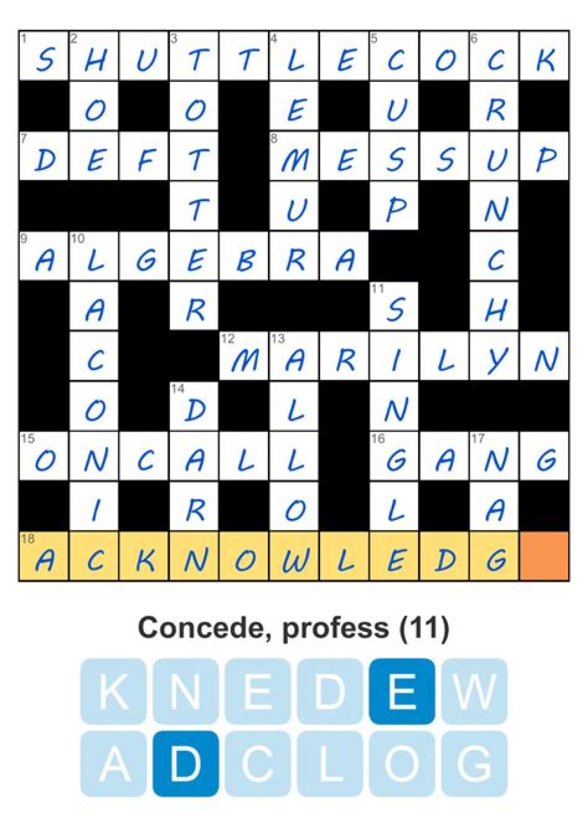 Puzzle Page Crossword Answers for May 17 2023