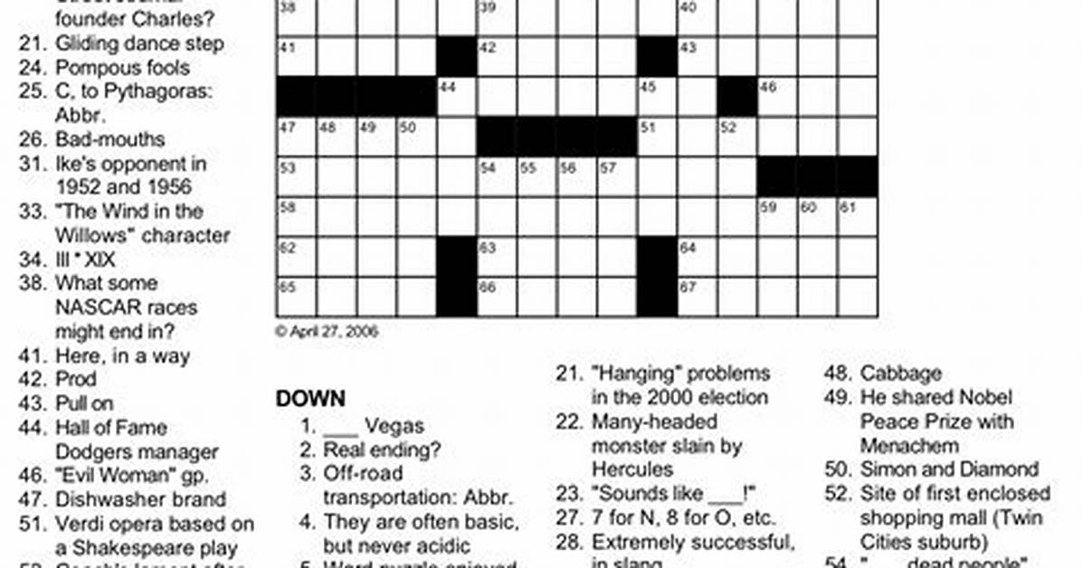 Puzzle Page Spectral Presence Crossword Puzzle Clues and Answers