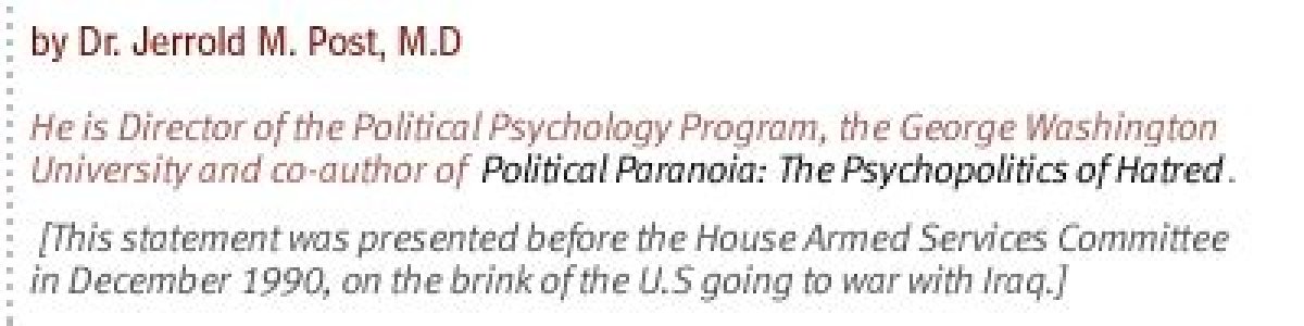 Readings & Links - Explaining Saddam | Spying on Saddam | Frontline