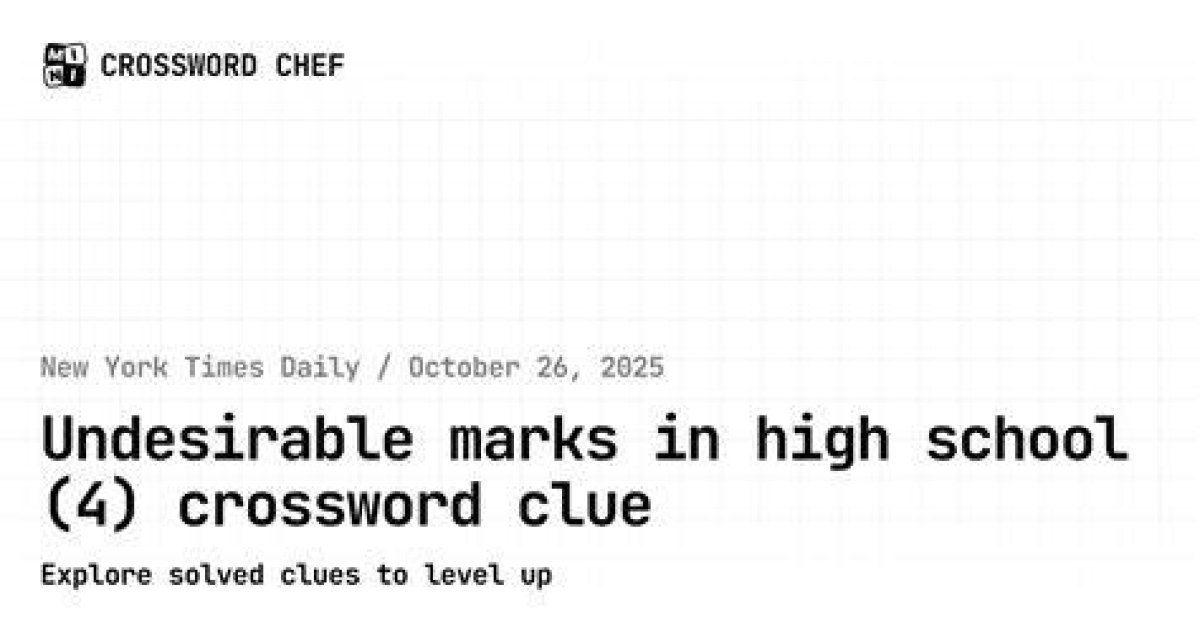 Requirement for Getting into School? Nyt Crossword Clue