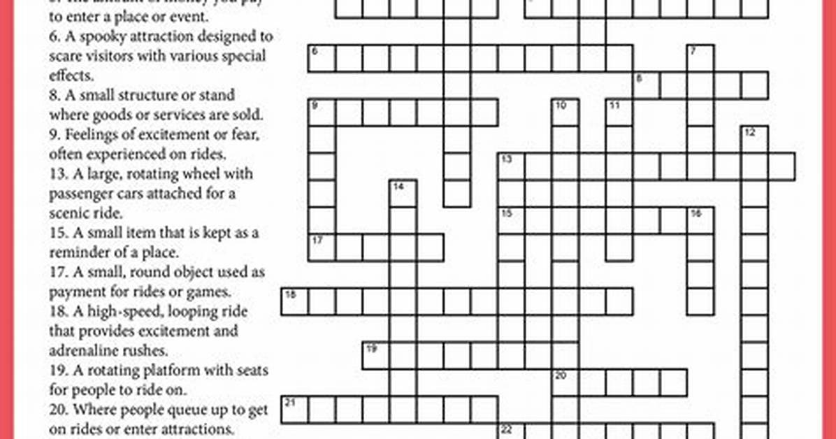 Ride at Some Amusement Parks Crossword Clue Nyt
