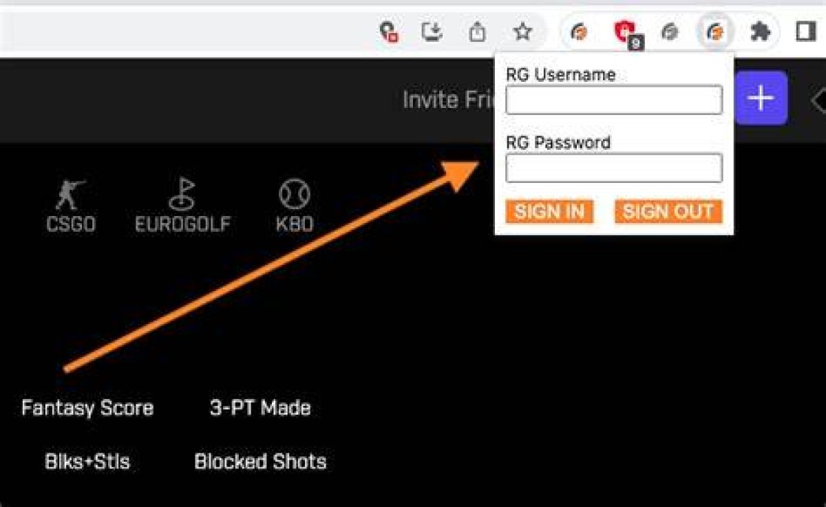 Rotogrinders Fantasy Sports Browser Extensions
