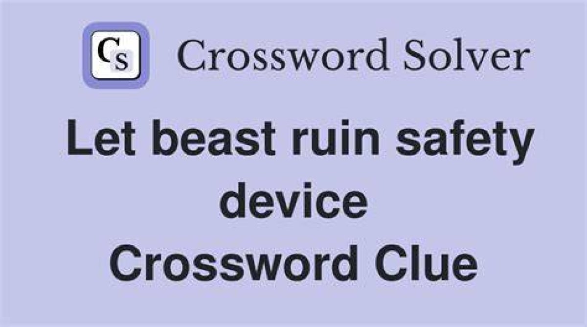Safety Device in Some Kitchens Crossword Clue La Times