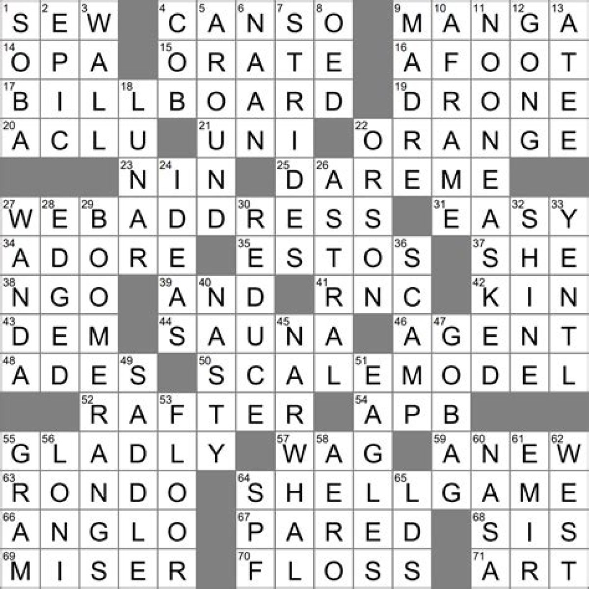 Served a Sentence Nyt Crossword Clue