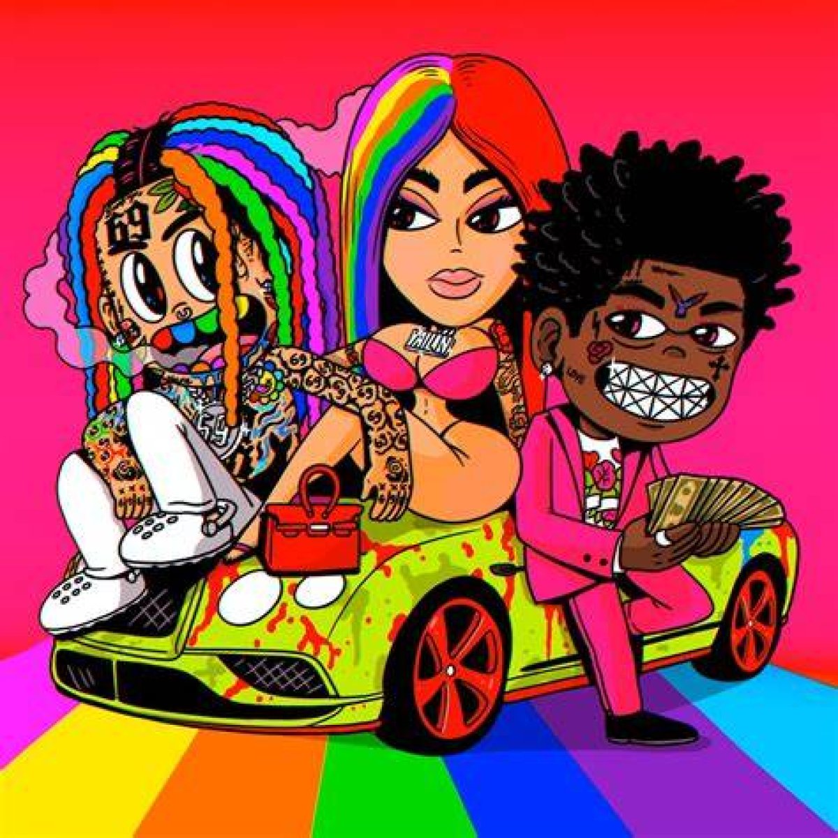 “Shaka Laka” by 6Ix9Ine & Yailin La Más Viral (Ft. Kodak Black & Trifedrew)