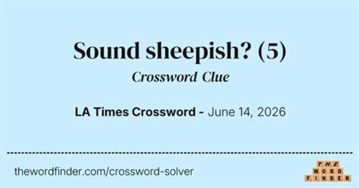 Sheepish One? Crossword Clue La Times