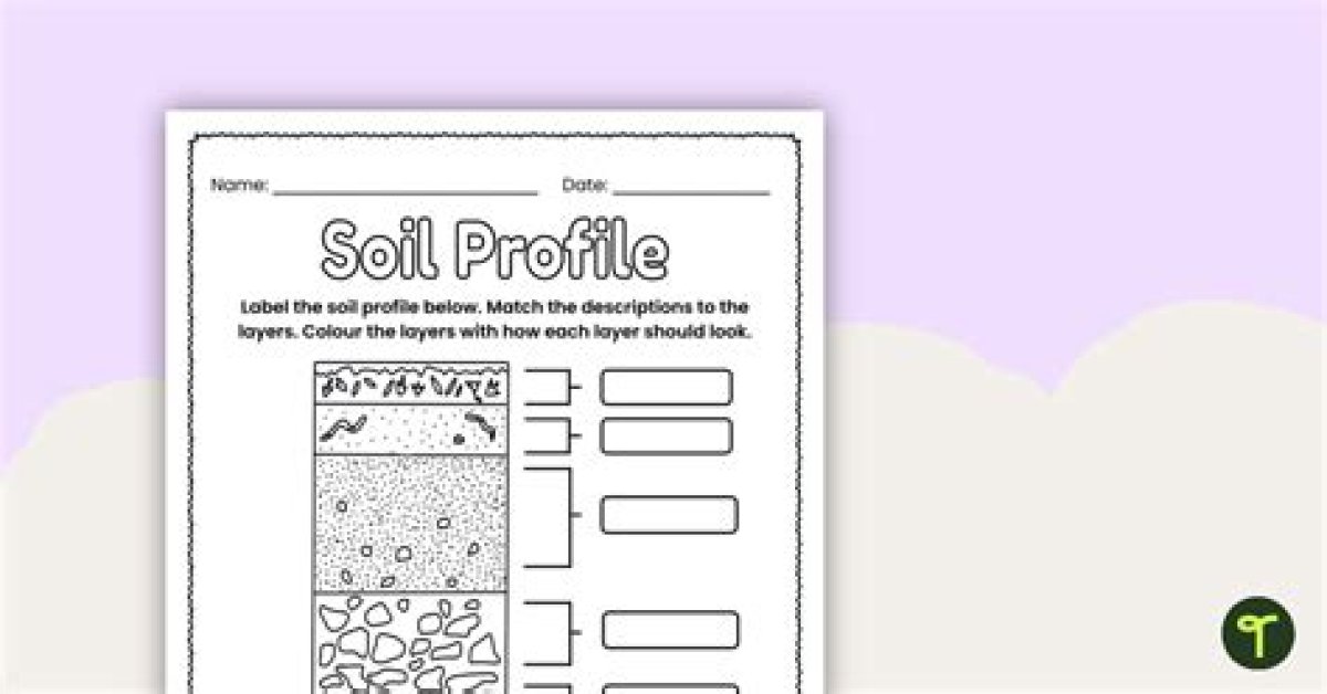 Soil Profile - Horizon Label and Name — Printable Worksheet