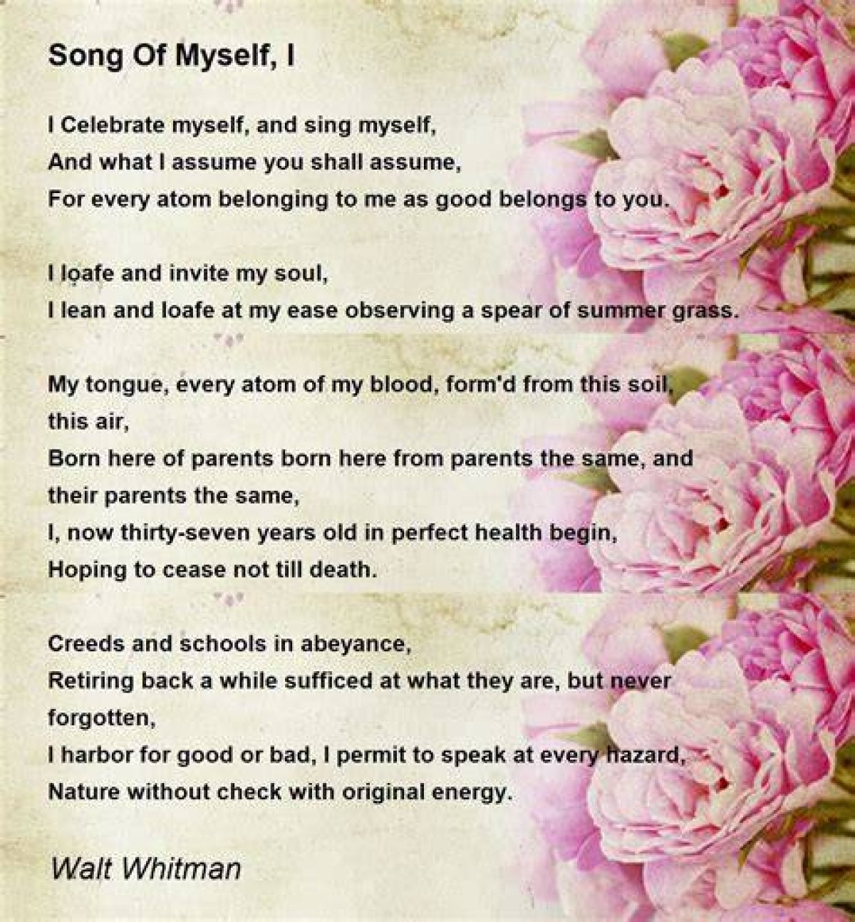Song of Myself Poet Who Appeared on a Five-Cent Postage Stamp in 1940: 2 Wds.