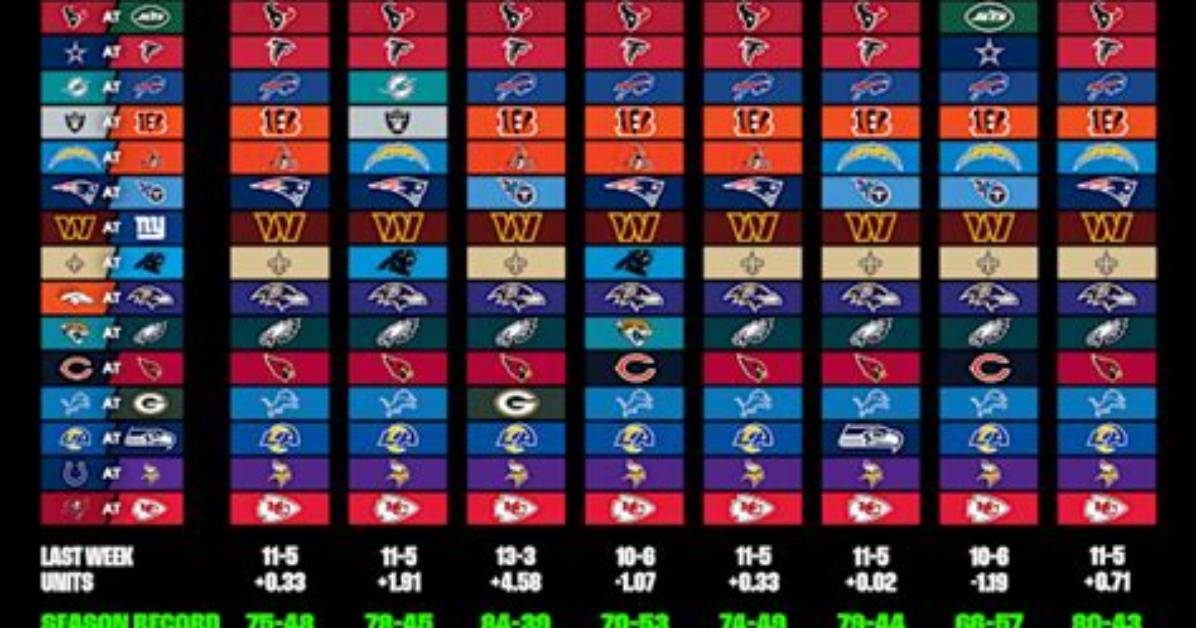 Straight up Picks Week 9