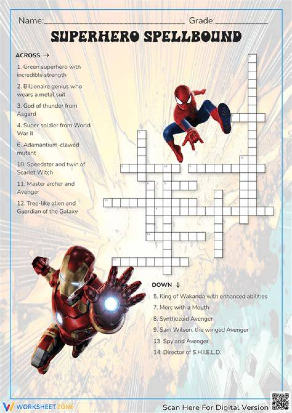 Superhero with a Sword Wall Street Crossword Clue