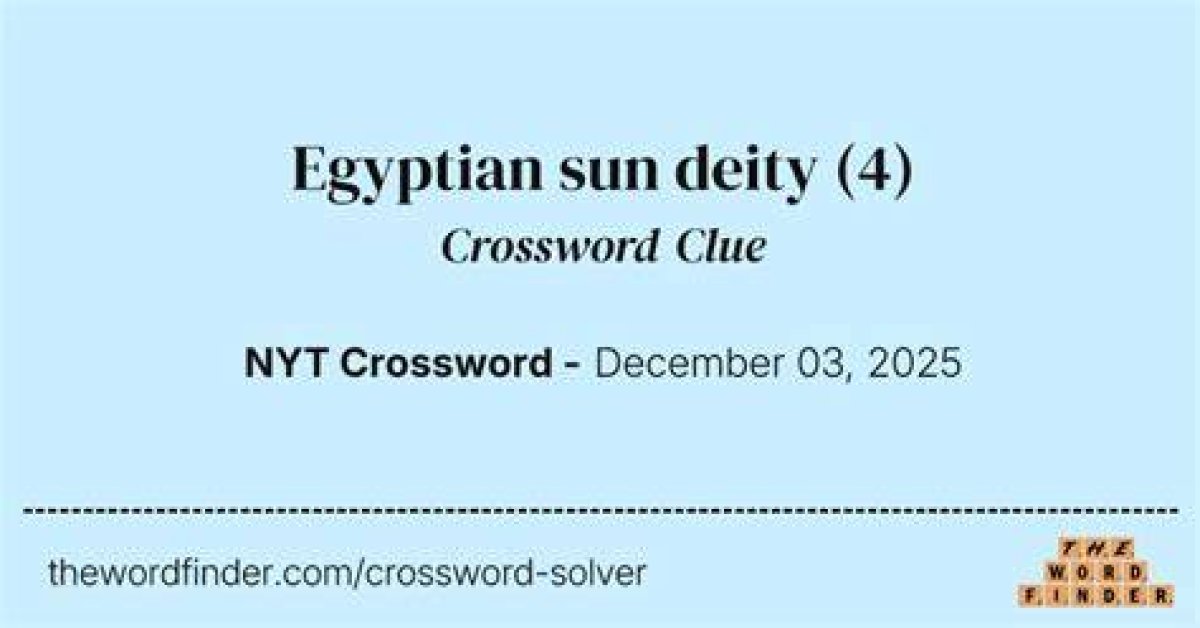 Supreme Egyptian Deity Wsj Crossword Clue