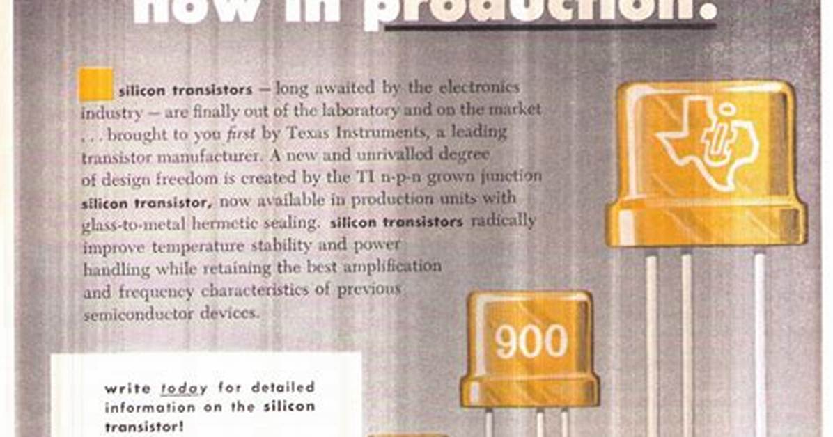 The First Silicon Transistor