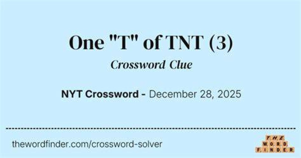 The N in Tnt Crossword Clue