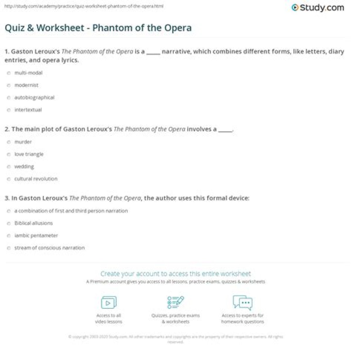 The Phantom of the Opera Quiz