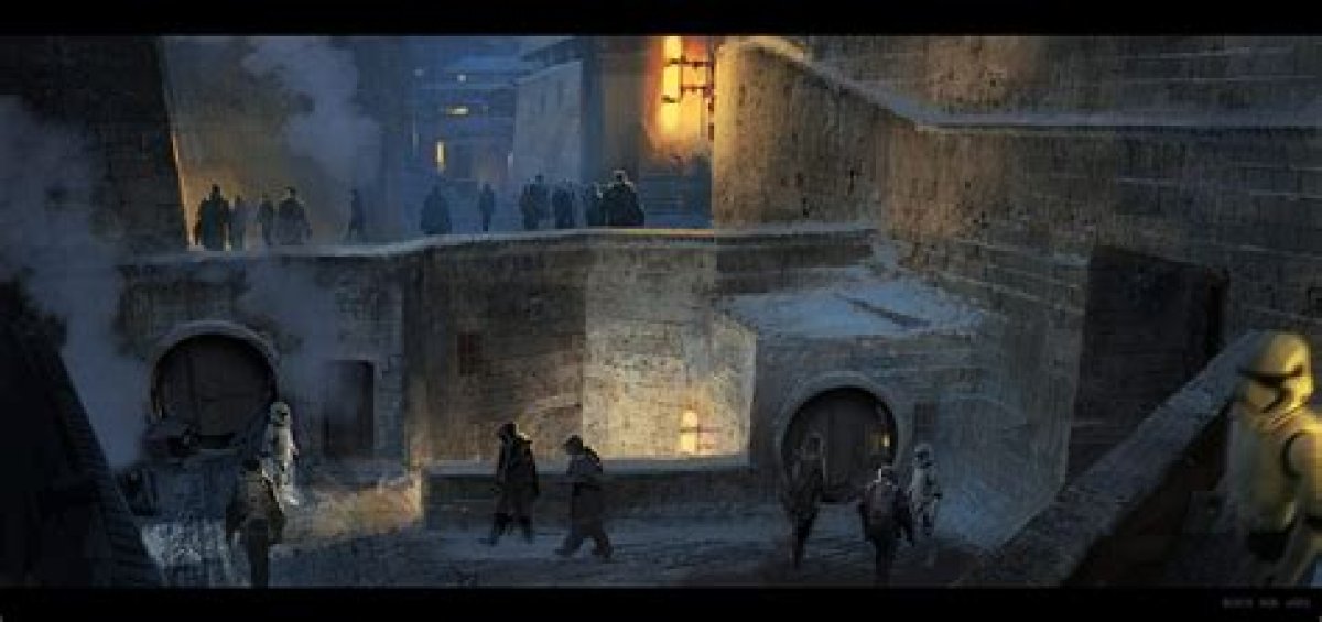 The Rise of Skywalker Concept Art Shows Dark Rey on a Fallen Coruscant