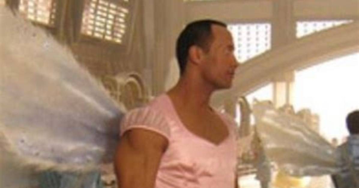 The Rock Is Adorable Wearing Tutu on His Head for Christmas
