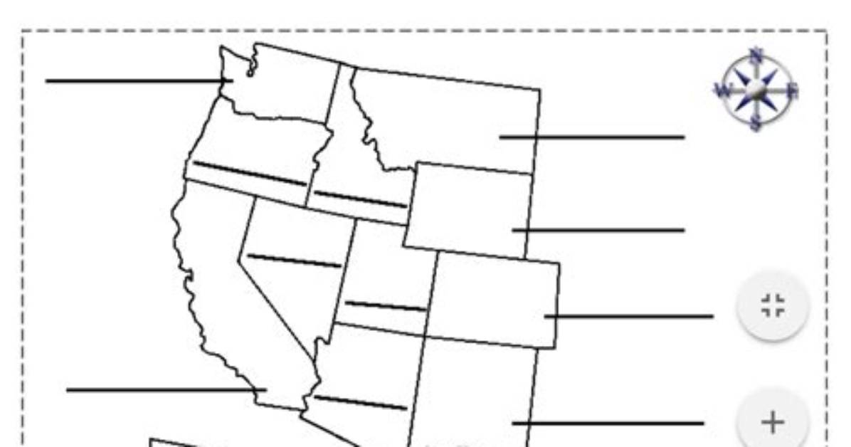 The Western States — Printable Worksheet