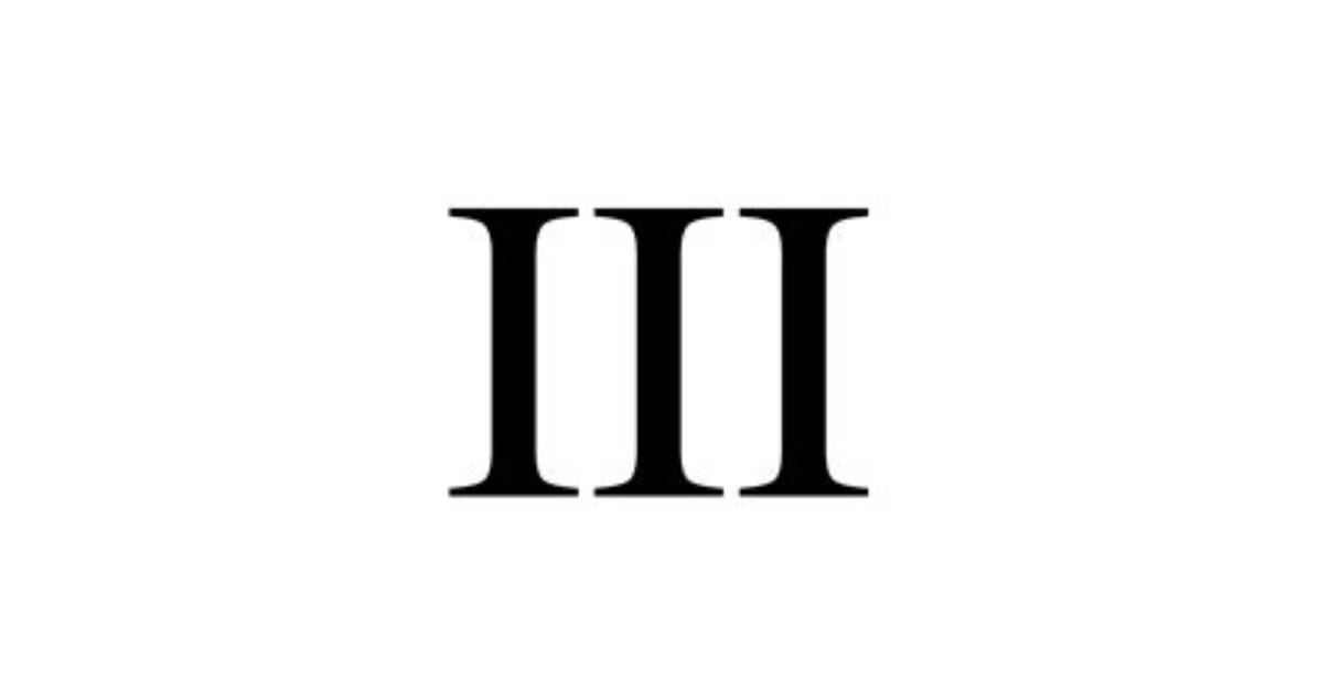 Three in Roman Numerals