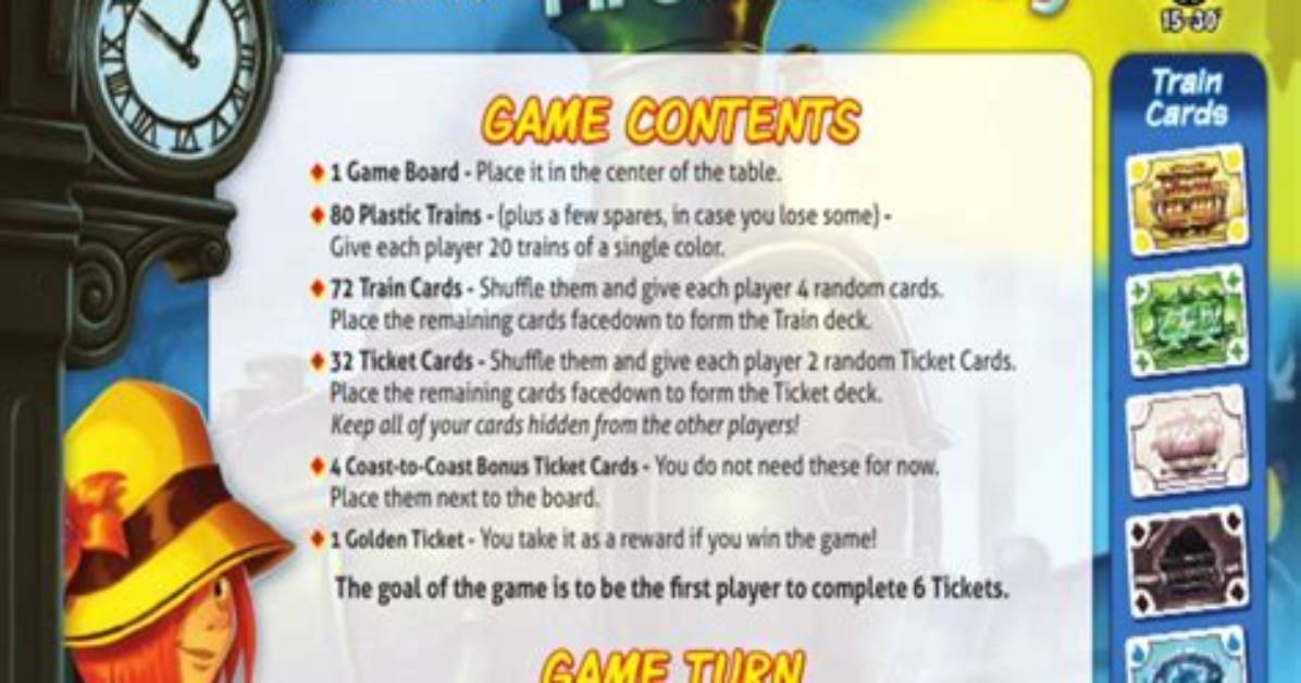 Ticket to Ride: First Journey (Rules)