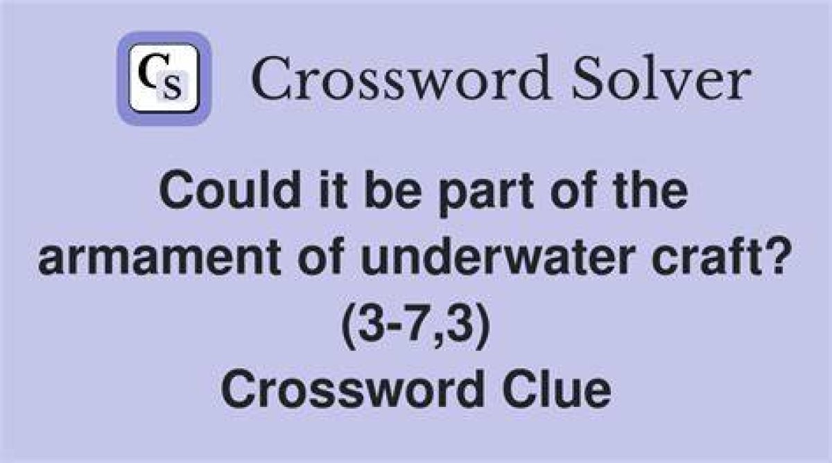 Underwater Craft Crossword Clue Codycross