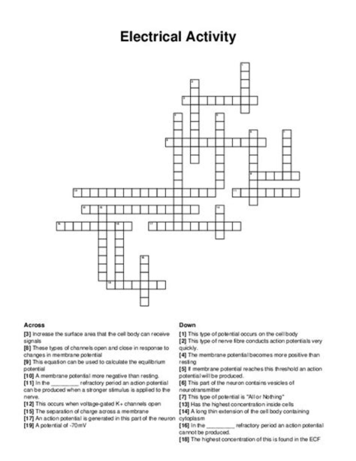 Usa Today Electrical Unit Crossword Puzzle Clue Answers
