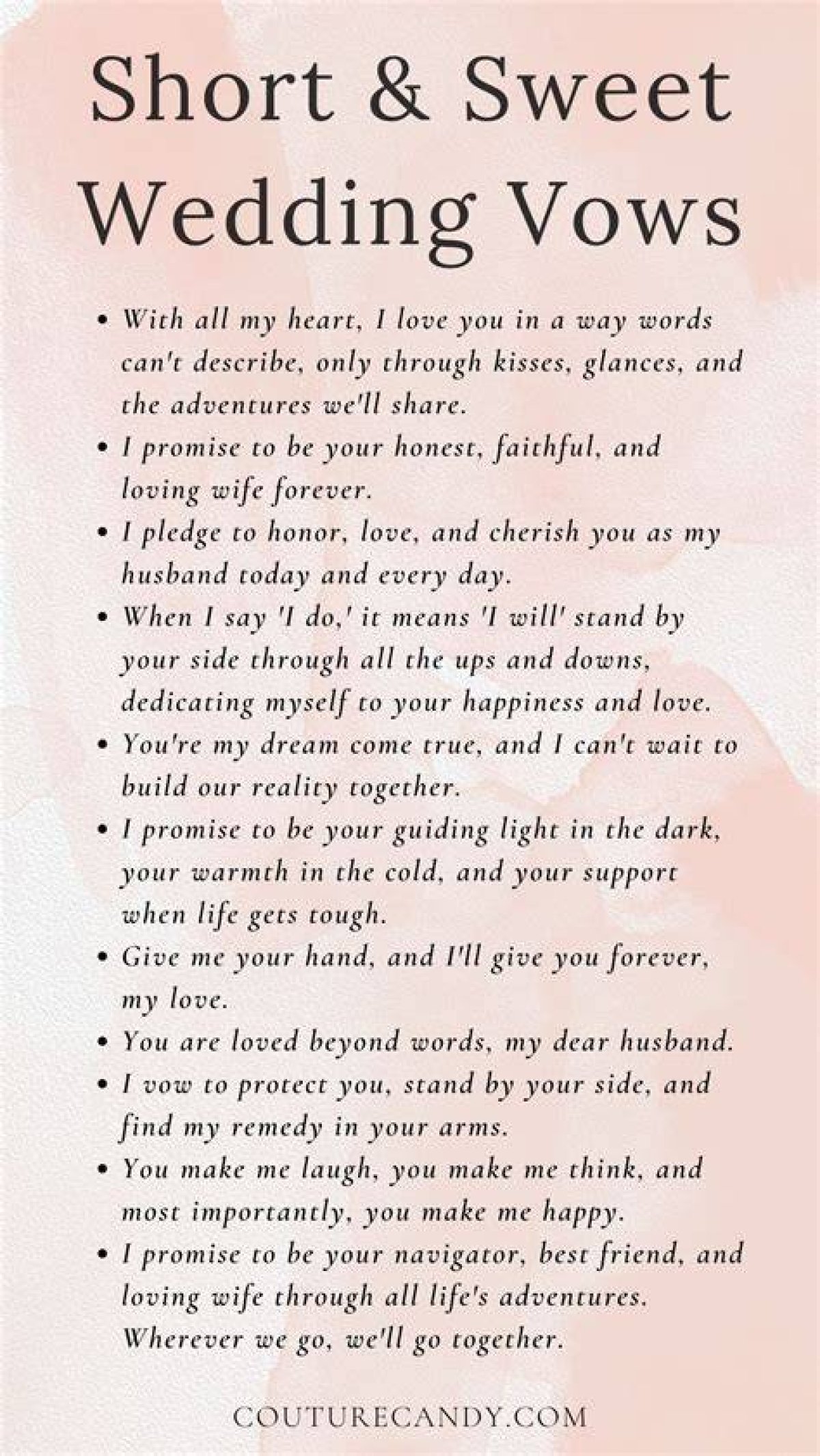 Vow Taken at a Wedding: 2 Wds.