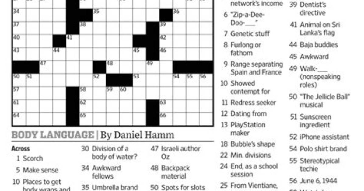 Wall Street New England Catch Wsj Crossword Clue 3 Letters Answer