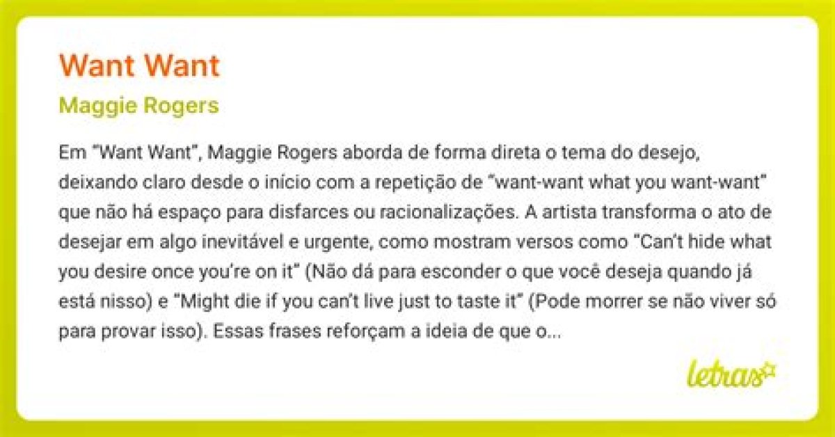 “Want Want” by Maggie Rogers